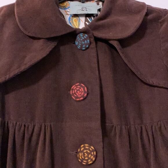 Judith March Size Small 3-tiered ruffle jacket w/bell sleeves & appliqué detail - Picture 5 of 13
